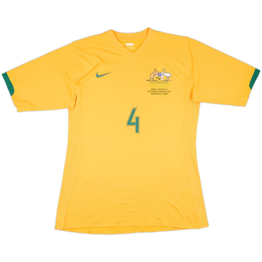 2007 Austrlia Match Issue Home Shirt #4 (Kisnorbo)
