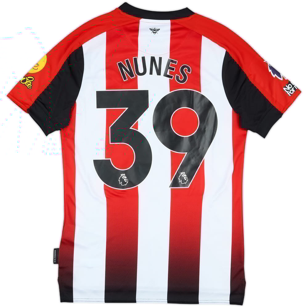2024-25 Brentford Match Issue Home Shirt Nunes #39