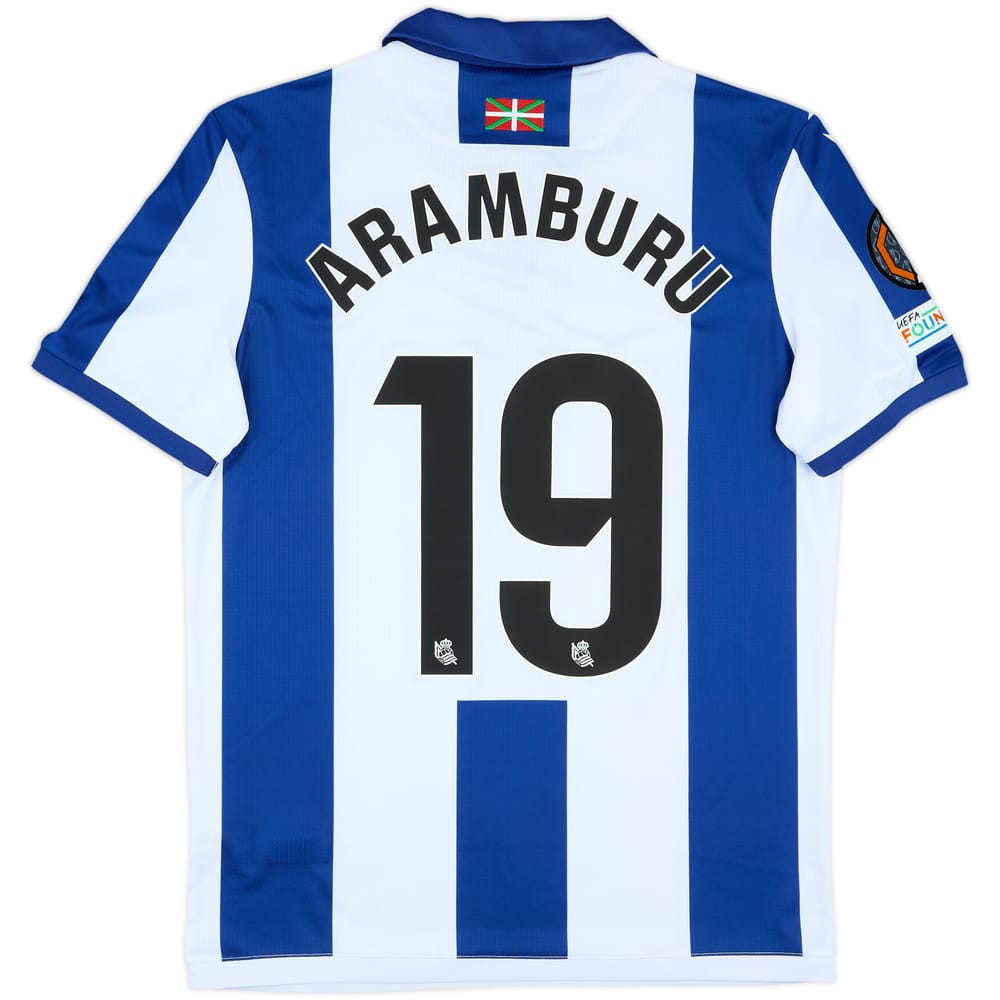 2024-25 Real Sociedad Match Issue Home Shirt Aramburu #19