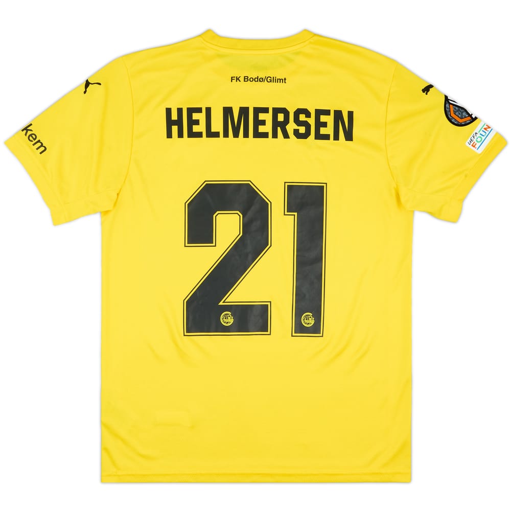 2024-25 Bodo/Glimt Match Issue Europa League Home Shirt Helmersen #21