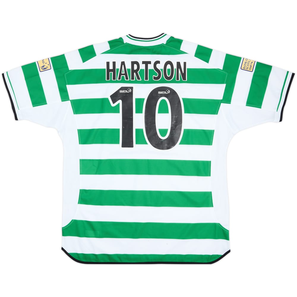 2001-02 Celtic Match Issue Home Shirt Hartson #10