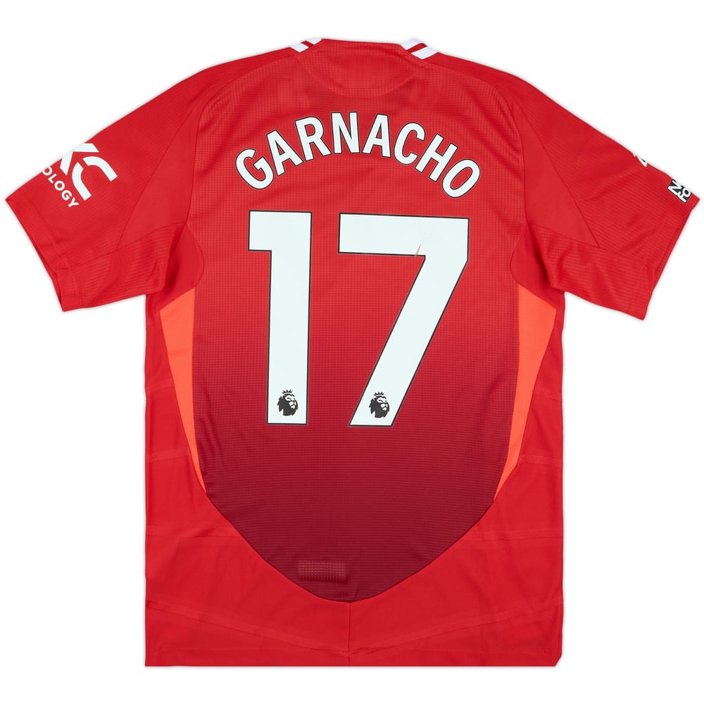 2024-25 Manchester United Match Issue Home Shirt Garnacho #17