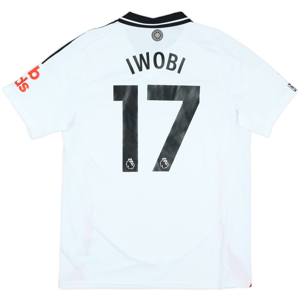 2024-25 Fulham Match Issue Home Shirt Iwobi #17