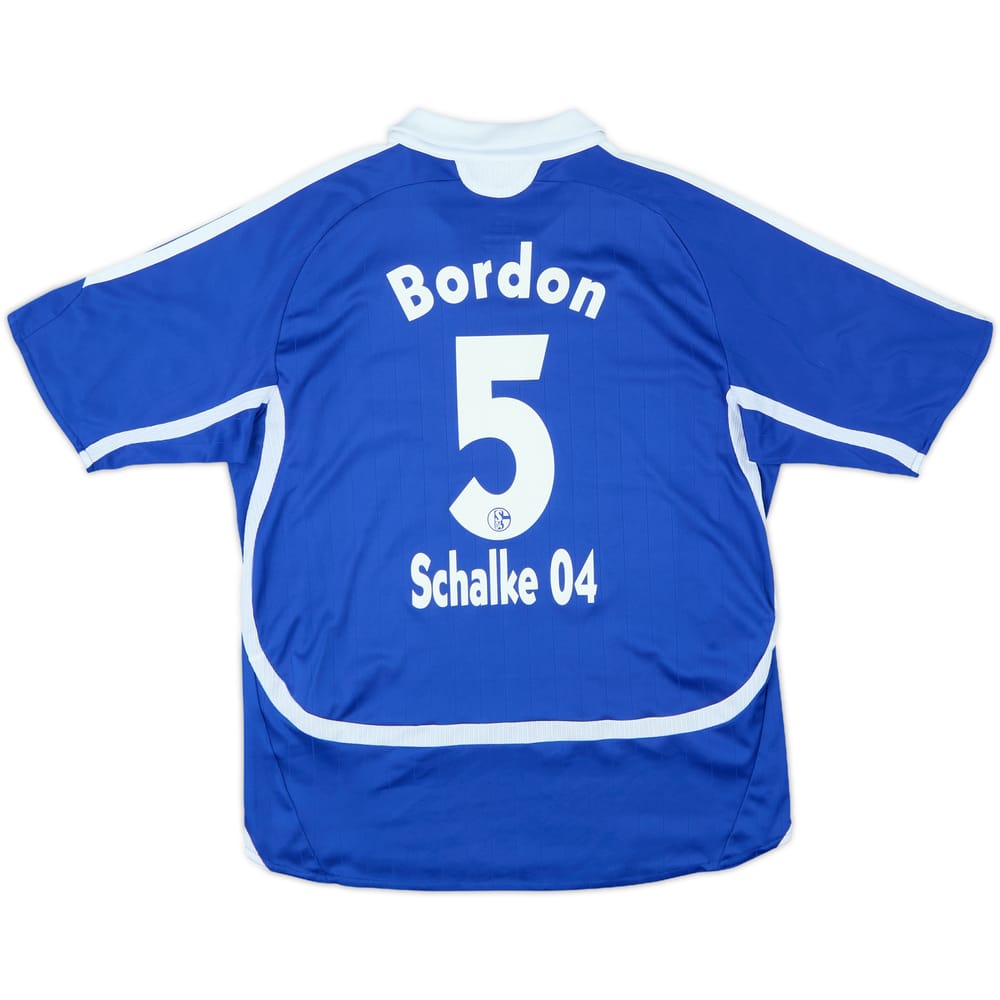 2006-07 Schalke Home Shirt Bordon #5 - 7/10 - (M.Boys)