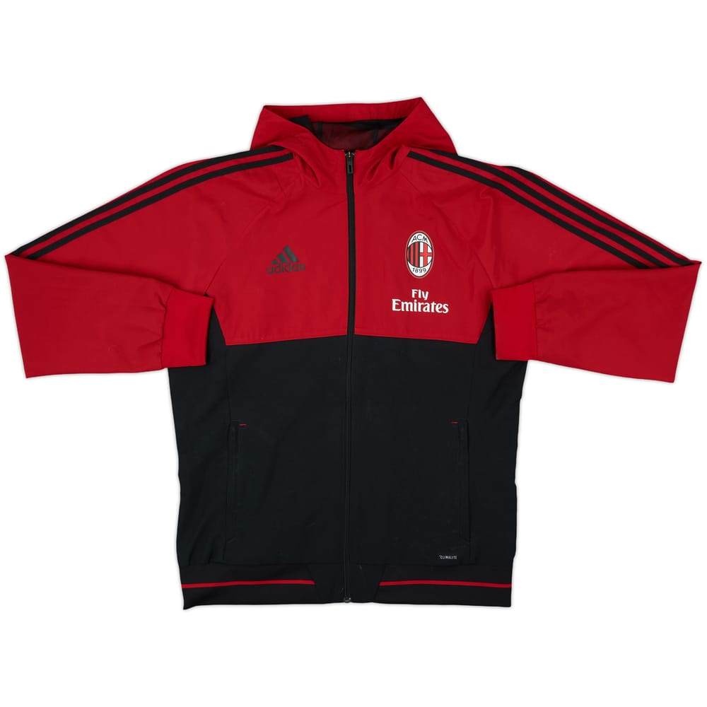 2017-18 AC Milan adidas Hooded Track Jacket - 8/10 - (L)