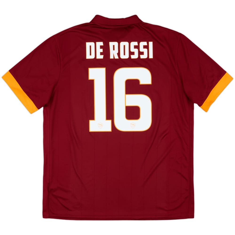 2014-15 Roma Home Shirt De Rossi #16 - 10/10 - (XL)