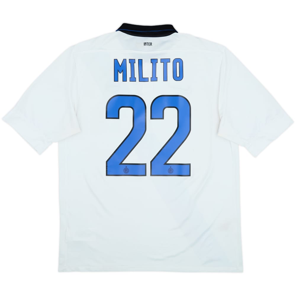 2011-12 Inter Milan Away Shirt Milito #22 - 7/10 - (L)