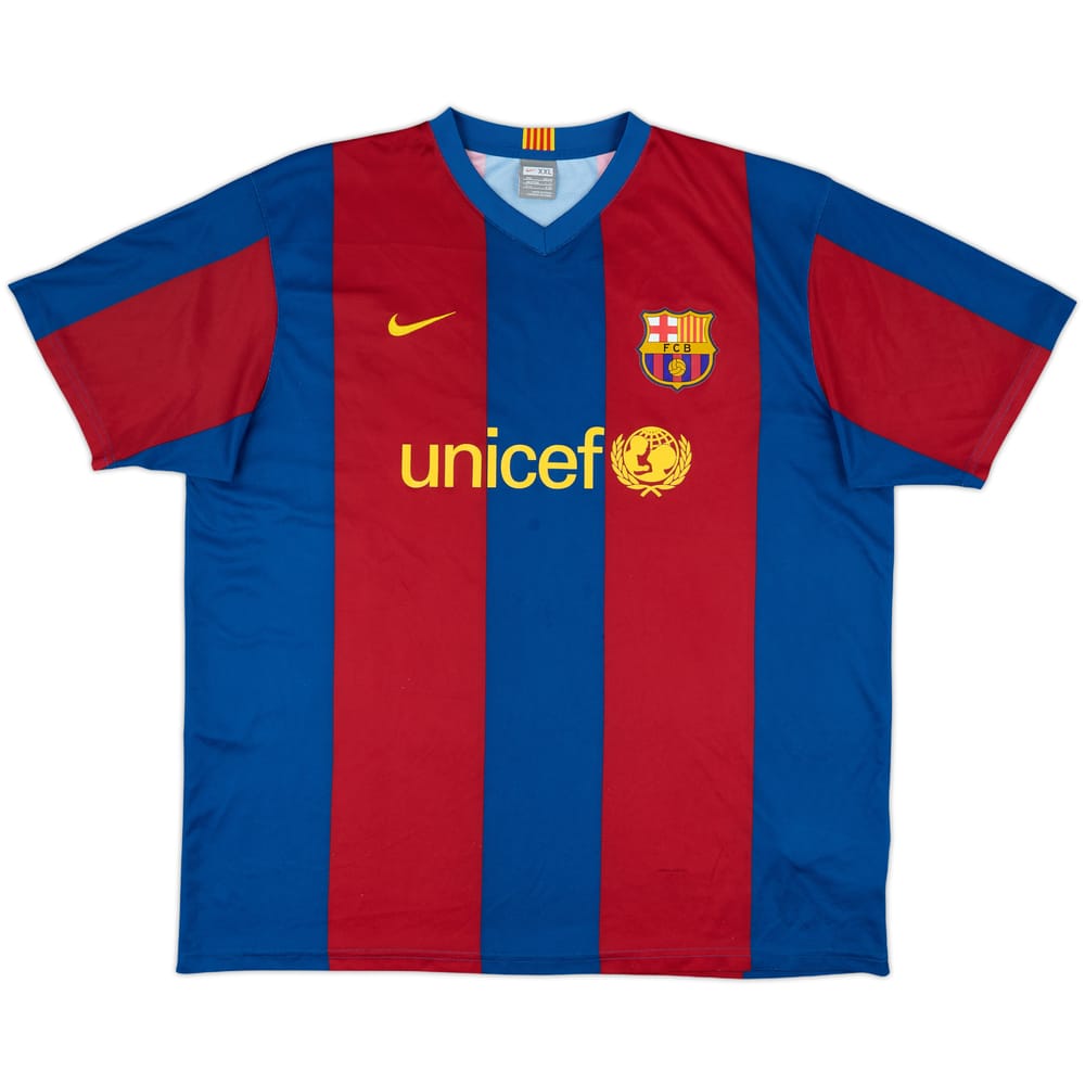 2007-08 Barcelona Basic Home Shirt - 8/10 - (XXL)