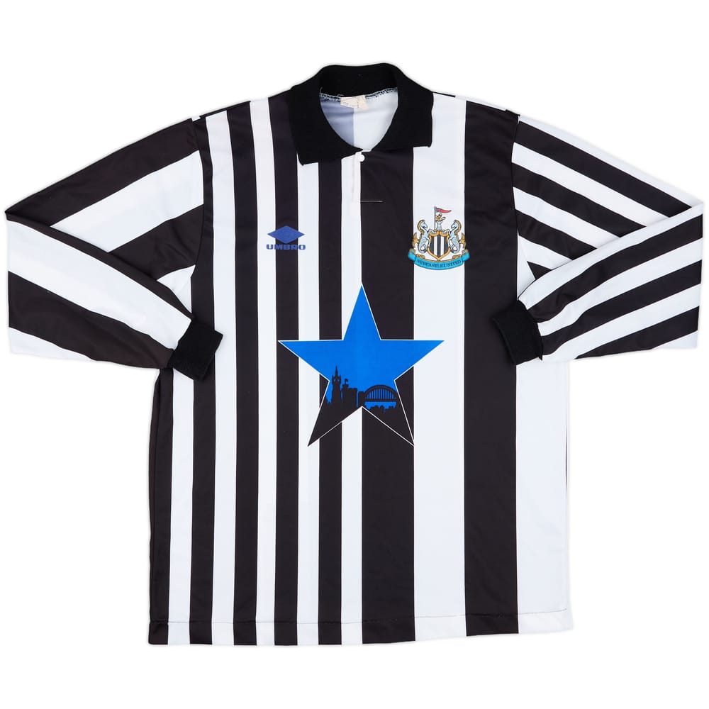 1991-93 Newcastle Prototype Home L/S Shirt - 7/10 - (L)