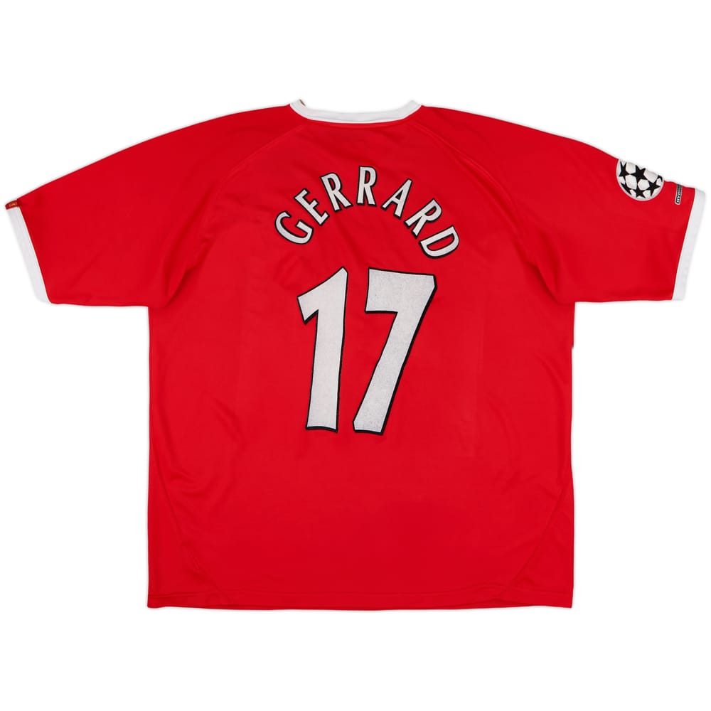 2001-03 Liverpool CL Shirt Gerrard #17 - 8/10 - (XL)