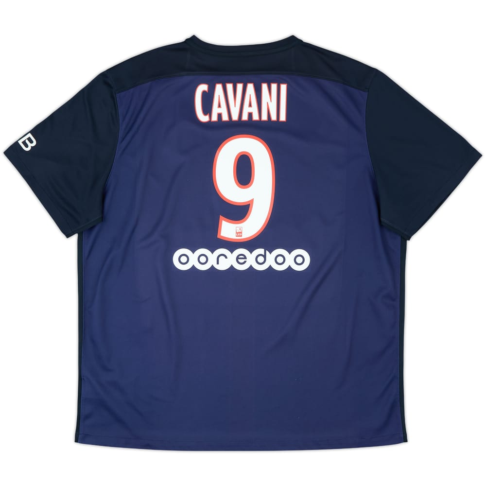 2015-16 Paris Saint-Germain Home Shirt Cavani #9 - 9/10 - (XXL)
