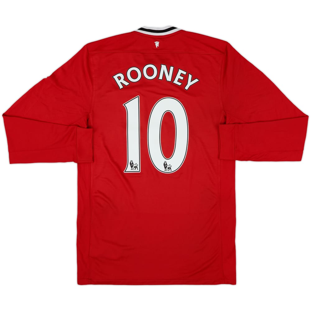 2011-12 Manchester United Home L/S Shirt Rooney #10 - 6/10 - (M)