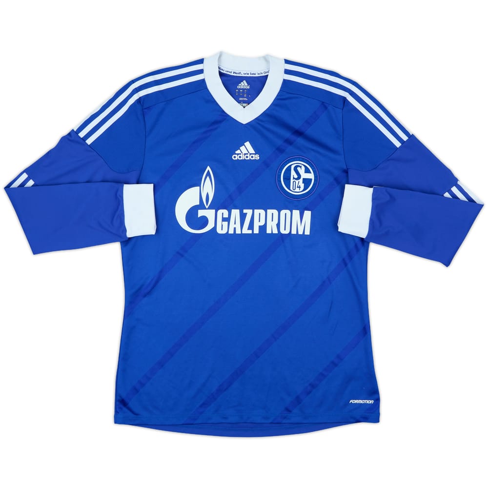 2012-14 Schalke Player Issue Home L/S Shirt - 7/10 - (L)