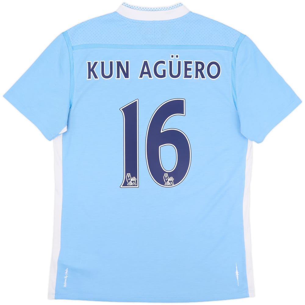 2011-12 Manchester City Home Shirt Kun Aguero #16 - 8/10 - (M)