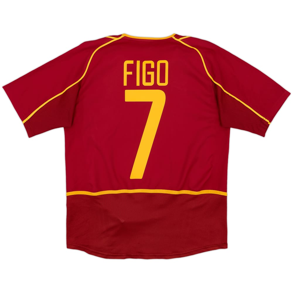 2002-04 Portugal Home Shirt Figo #7 - 8/10 - (XL.Boys)