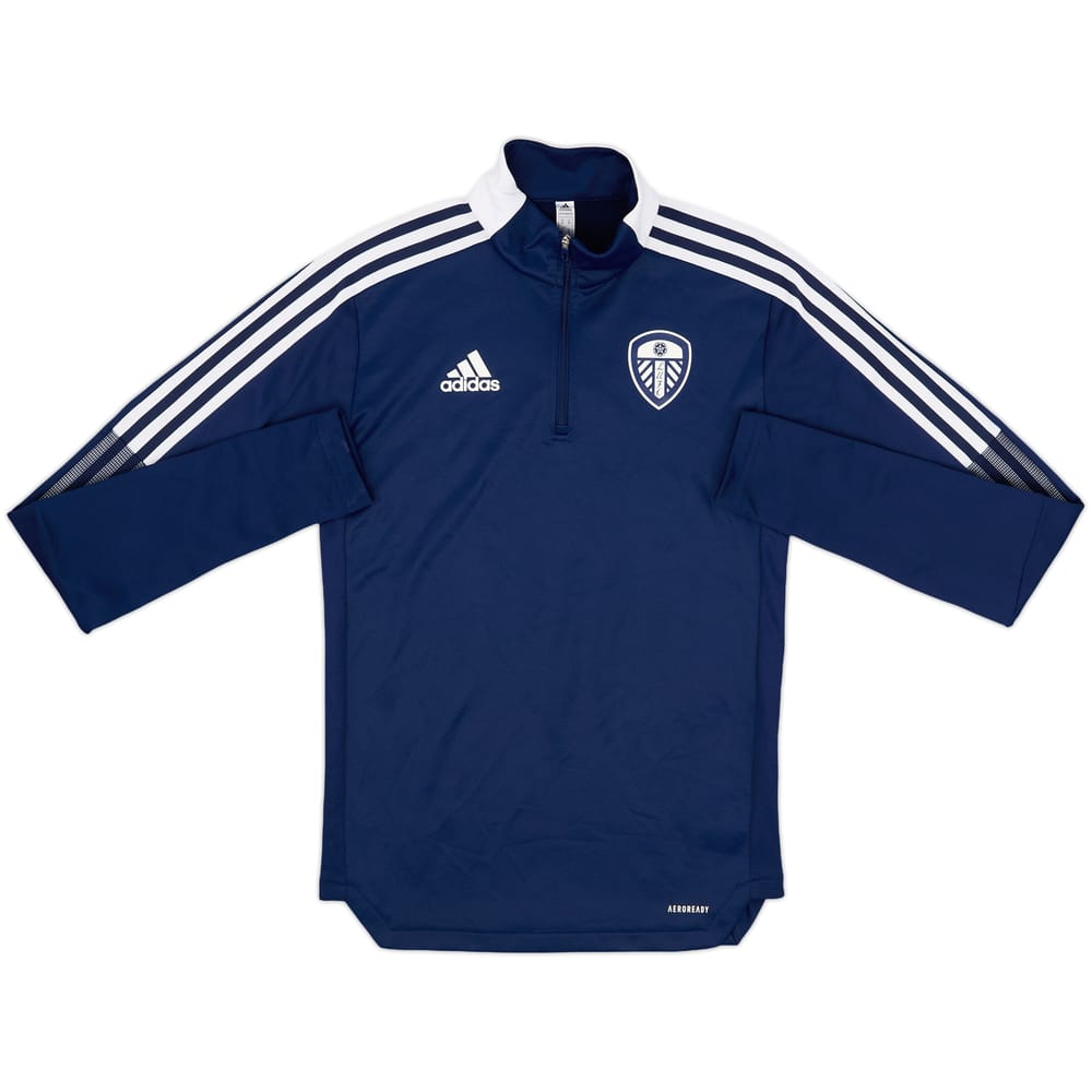 2021-22 Leeds United adidas 1/4 Zip Training Top - 7/10 - (XS)