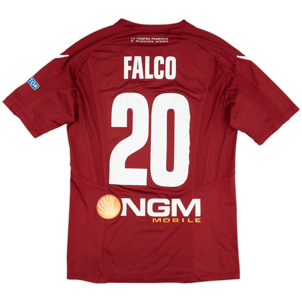 2014-15 Trapani Match Issue Signed Home Shirt Falco #20