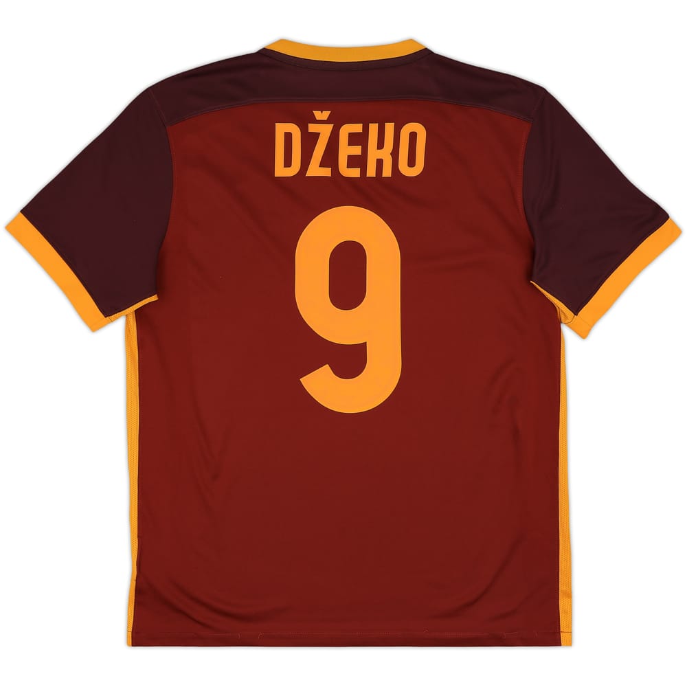 2015-16 Roma Home Shirt Dzeko #9 - 7/10 - (L)