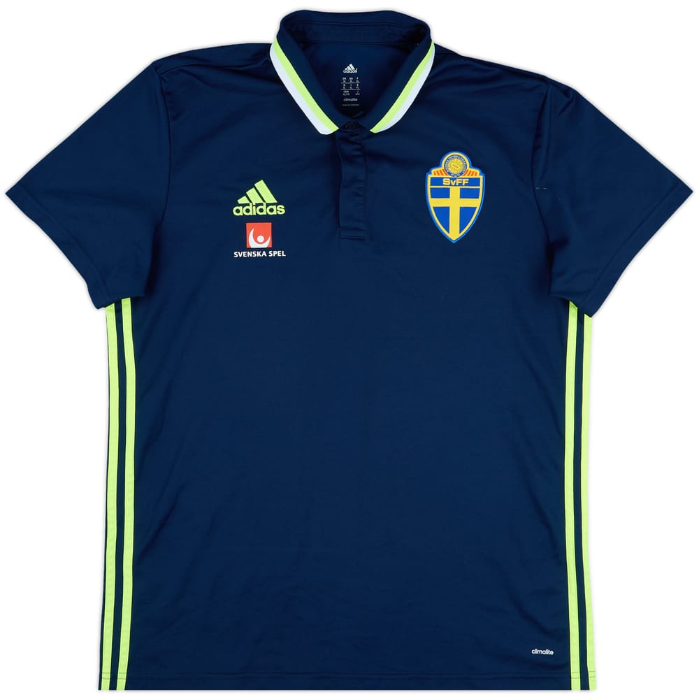 2015-16 Sweden adidas Polo Shirt - 9/10 - (XL)
