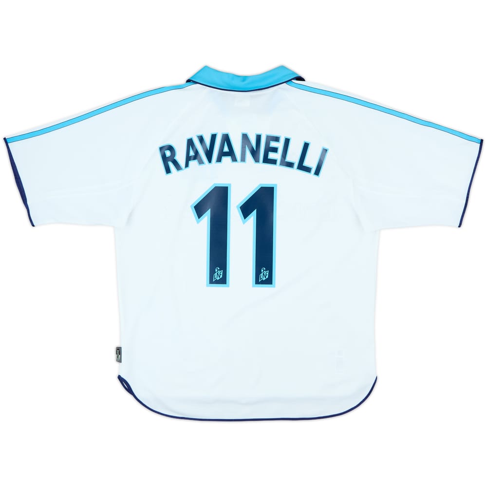 1999-00 Olympique Marseille Home Shirt Ravanelli #11 - 8/10 - (M)