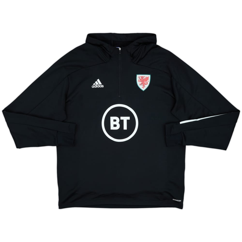 2019-20 Wales adidas 1/4 Zip Hooded Drill Top - 9/10 - (XL)