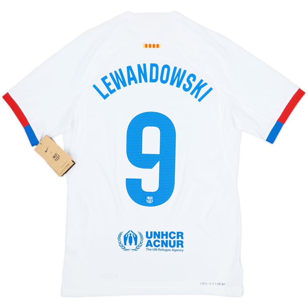 2023-24 Barcelona Authentic Away Shirt Lewandowski #9 (S)