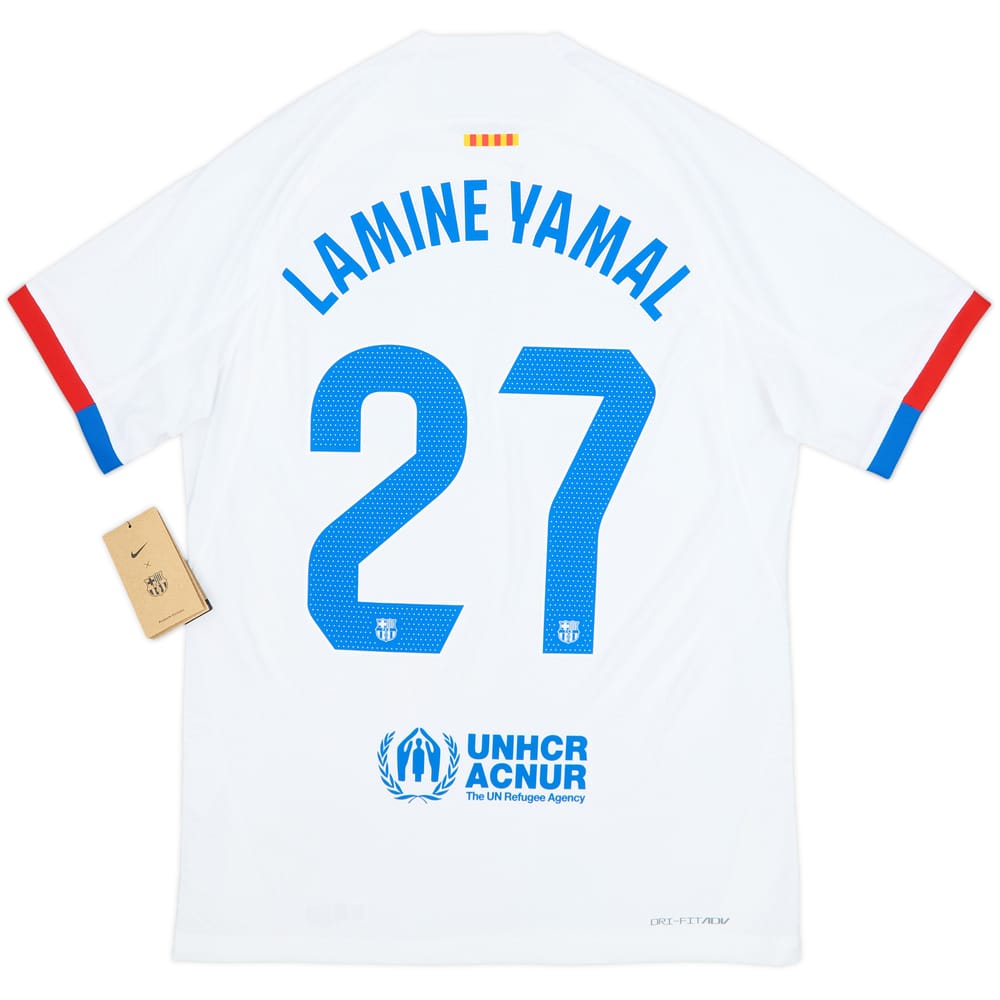 2023-24 Barcelona Authentic Away Shirt Lamine Yamal #27 (M)