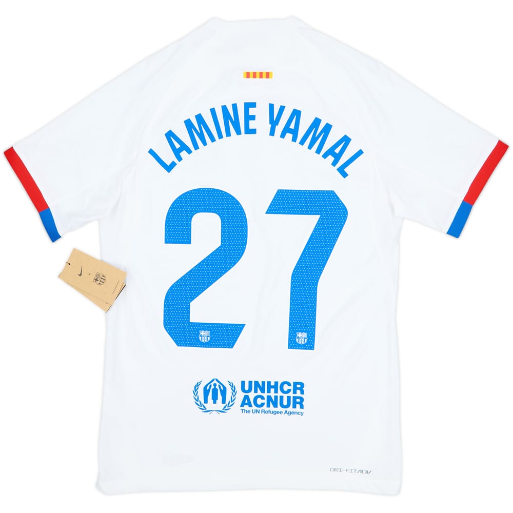 2023-24 Barcelona Authentic Away Shirt Lamine Yamal #27 (S)
