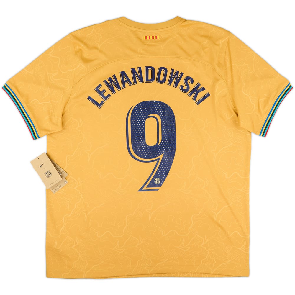 2022-23 Barcelona Away Shirt Lewandowski #9 (XL)