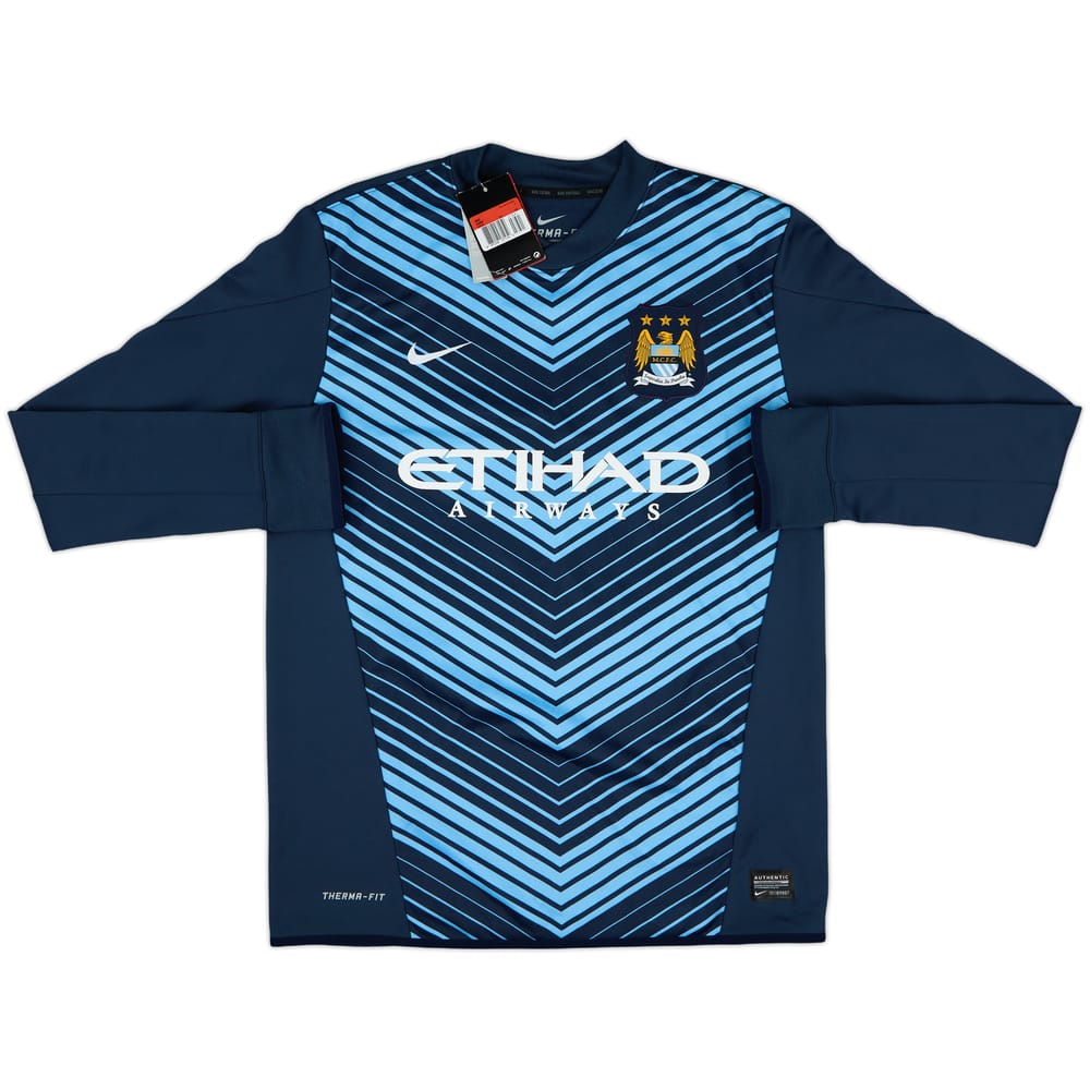 2014-15 Manchester City Nike Therma-fit Sweat Top (L)
