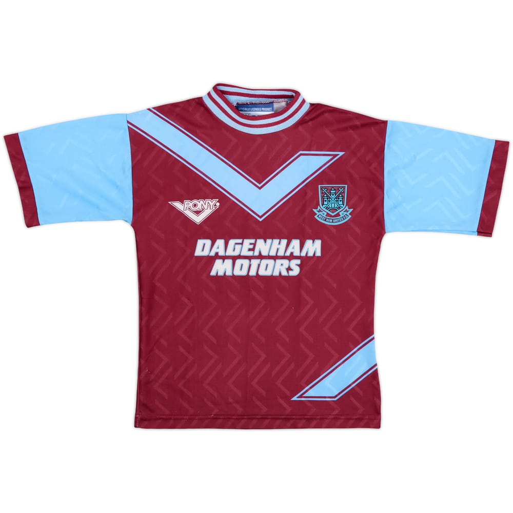 1993-95 West Ham Home Shirt - 8/10 - (M.Boys)