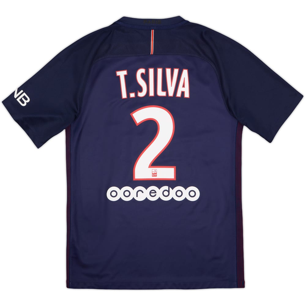 2016-17 Paris Saint-Germain Home Shirt T.Silva #2 - 8/10 - (S)