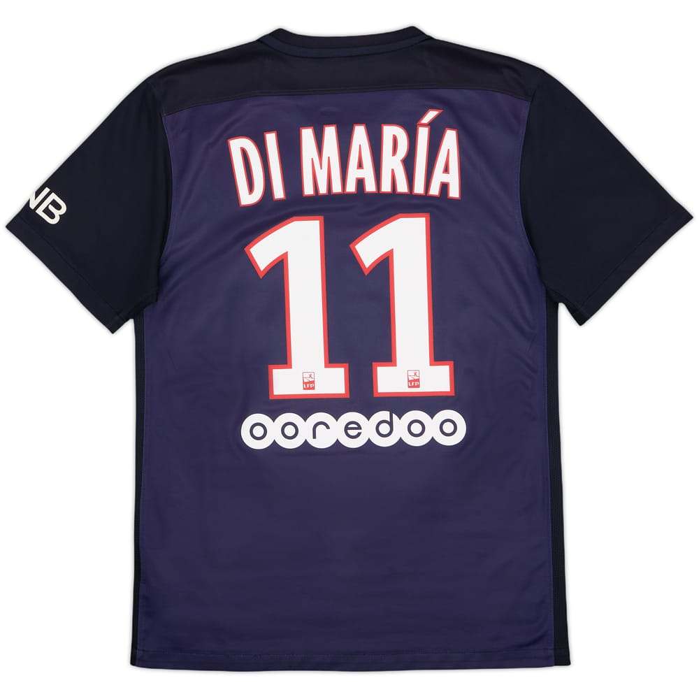 2015-16 Paris Saint-Germain Home Shirt Di Maria #11 - 6/10 - (S)