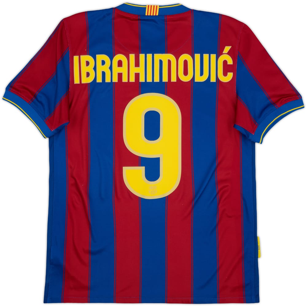 2009-10 Barcelona Home Shirt Ibrahimovic #9 - 9/10 - (S)