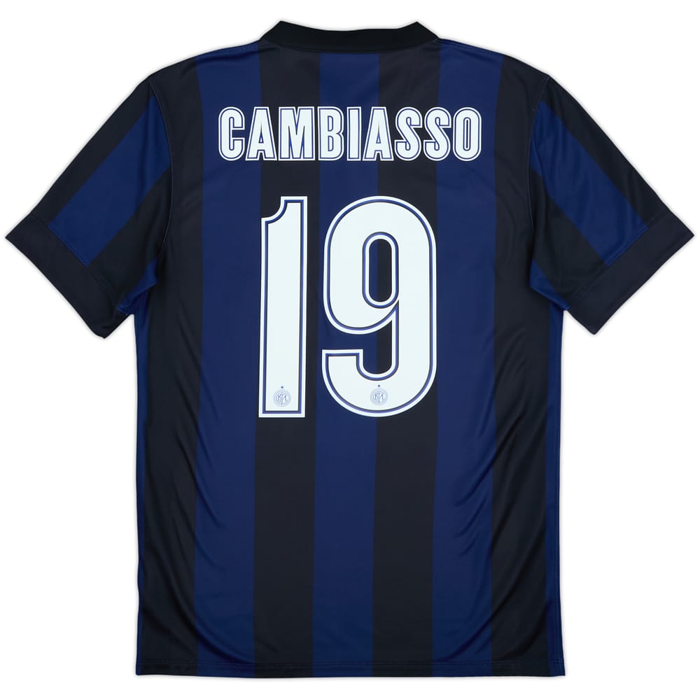 2013-14 Inter Milan Home Shirt Cambiasso #19 - 10/10 - (S)