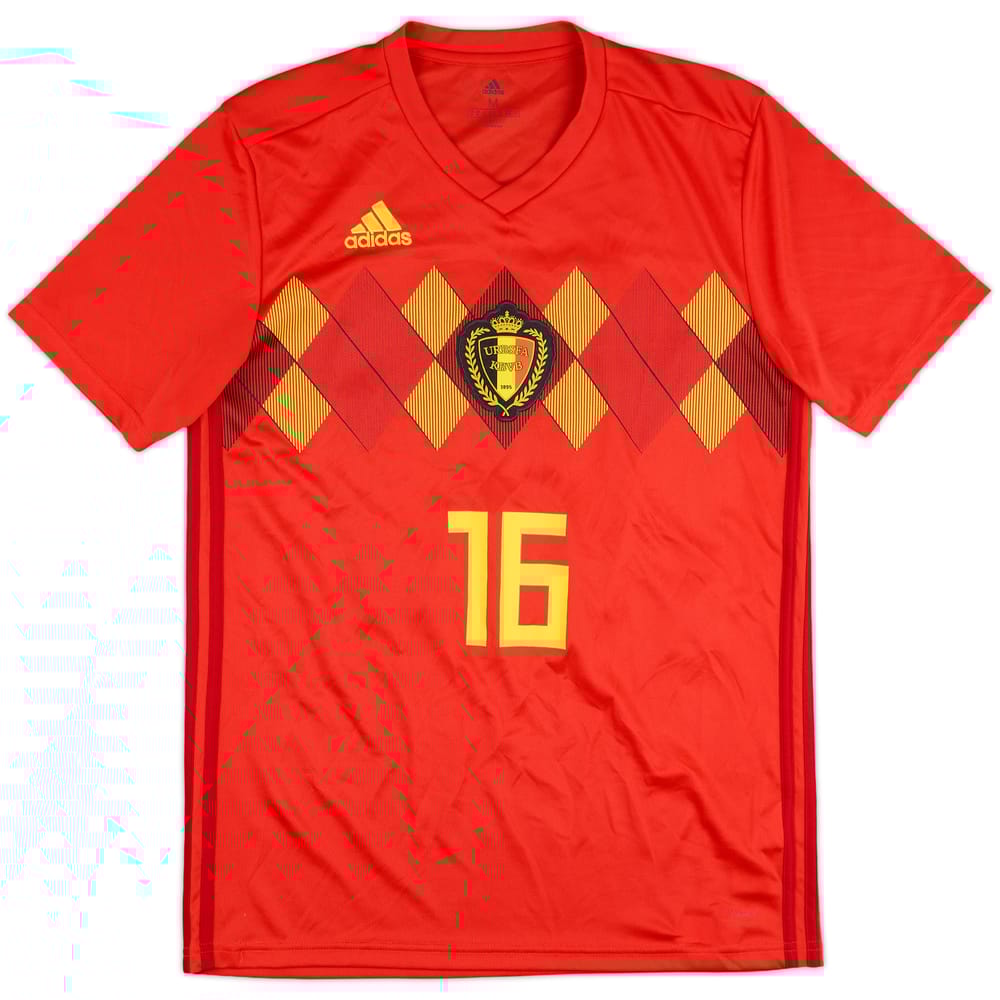 2018-19 Belgium Home Shirt #16 - 9/10 - (M)