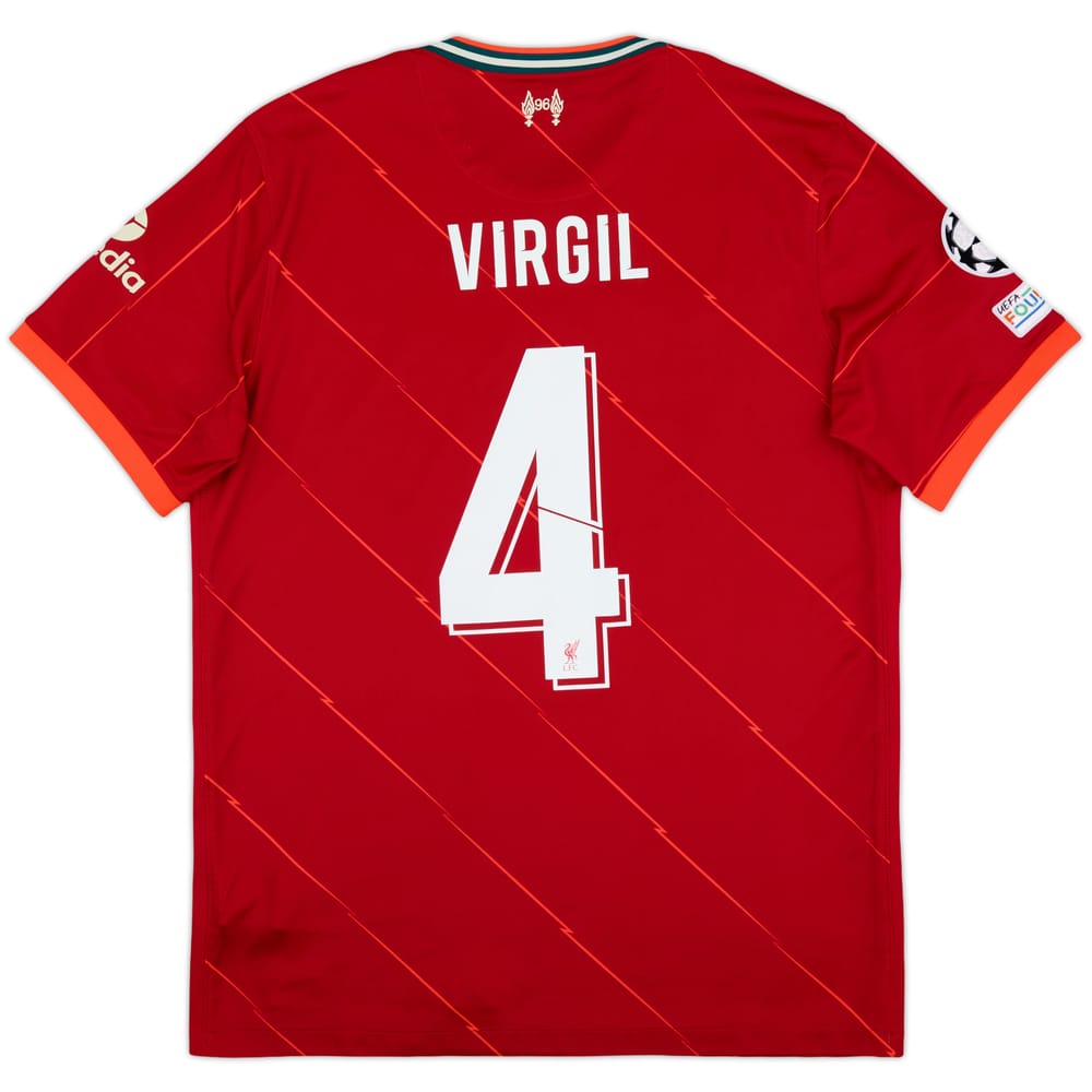 2021-22 Liverpool Home Shirt Virgil #4 - 6/10 - (L)