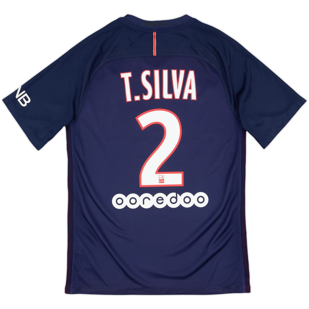 2016-17 Paris Saint-Germain Home Shirt T.Silva #2 - 8/10 - (S)