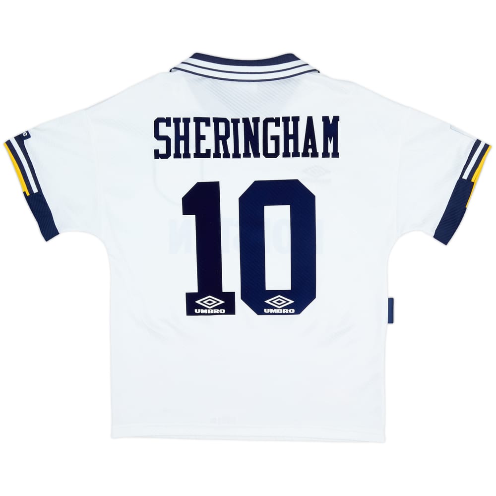1993-95 Tottenham Home Shirt Sheringham #10 - 8/10 - (M)
