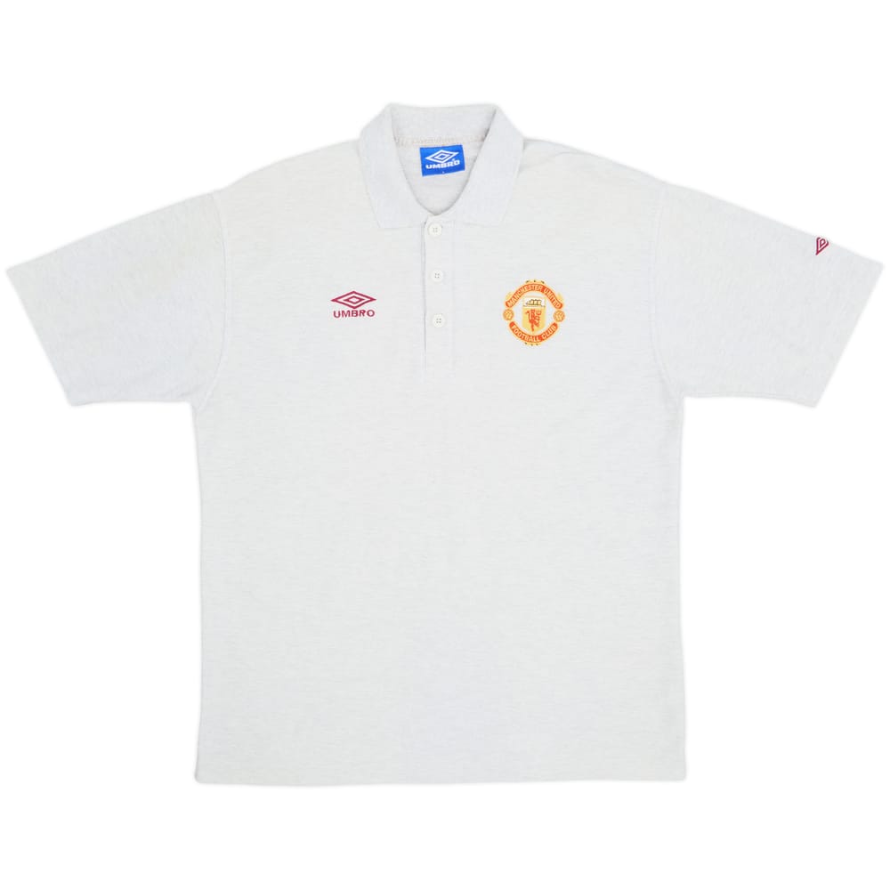 1996-97 Manchester United Umbro Polo Shirt - 8/10 - (L)