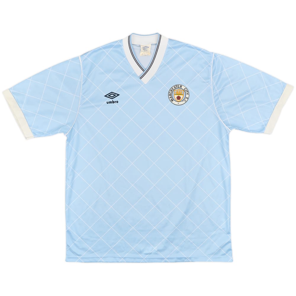 1987-89 Manchester City Home Shirt - 10/10 - (L)