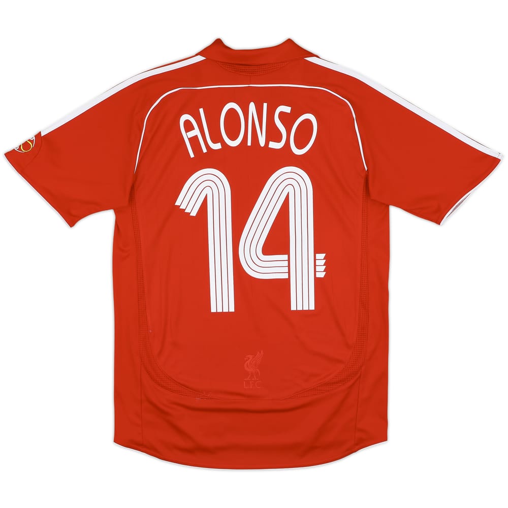 2006-08 Liverpool Home Shirt Alonso #14 - 6/10 - (S)