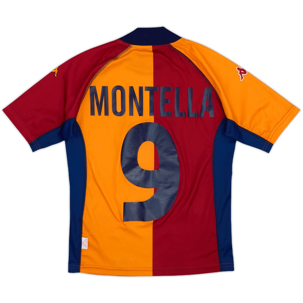 2001-02 Roma European Shirt Montella #9 - 8/10 - (XL.Boys)