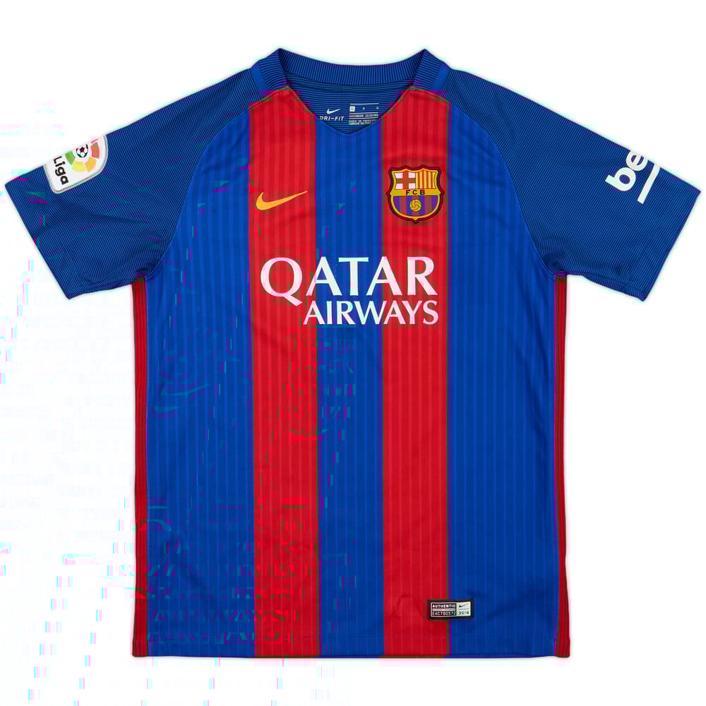 2016-17 Barcelona Home Shirt - 8/10 - (L.Boys)