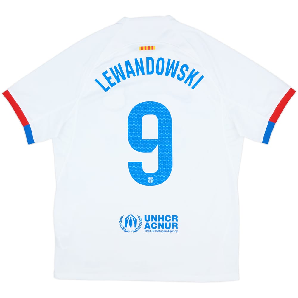 2023-24 Barcelona Away Shirt Lewandowski #9 - 9/10 - (L)