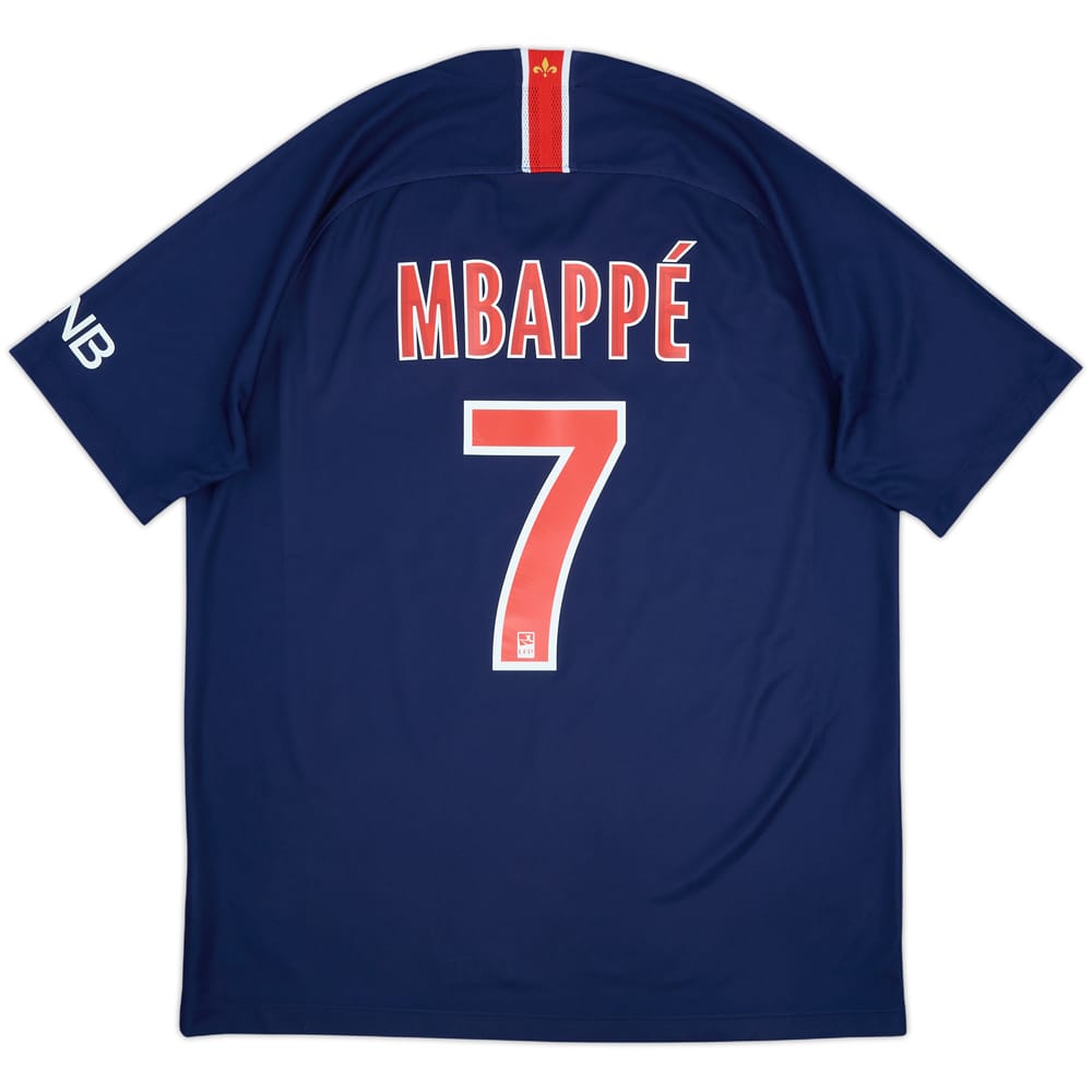 2018-19 Paris Saint-Germain Home Shirt Mbappe #7 - 8/10 - (L)