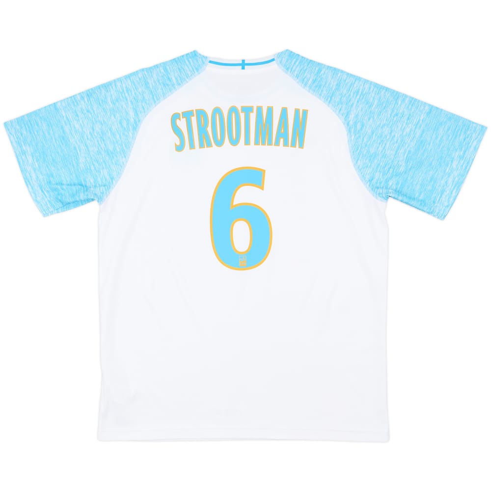 2018-19 Olympique Marseille Home Shirt Strootman #6 - 8/10 - (XL)