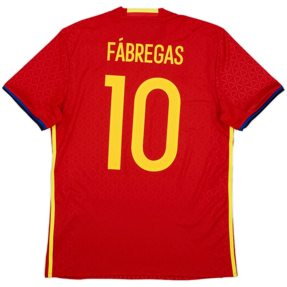 2016-17 Spain Home Shirt Fabregas #10 - 10/10 - (M)