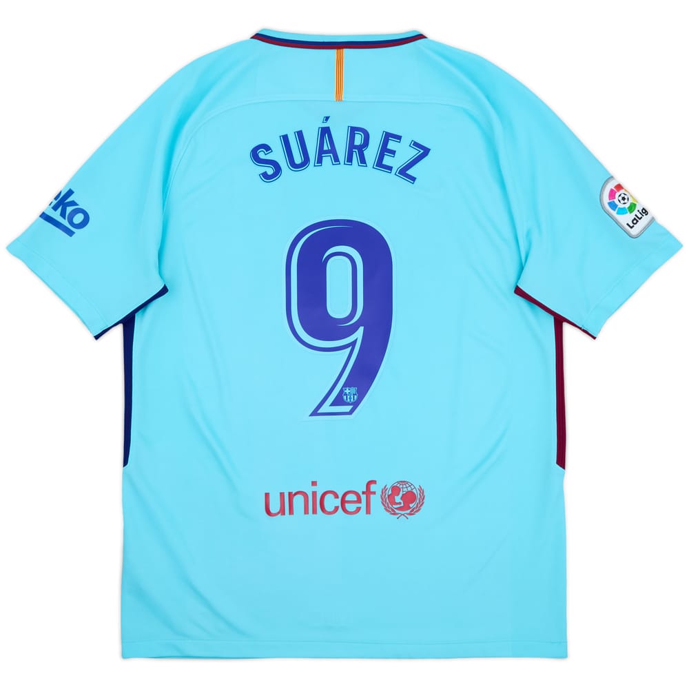 2017-18 Barcelona Away Shirt Suarez #9 - 8/10 - (L)