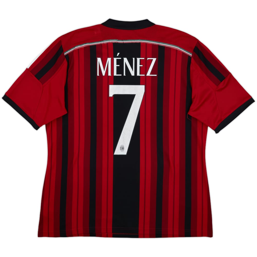 2014-15 AC Milan Home Shirt Menez #7 - 6/10 - (XL)
